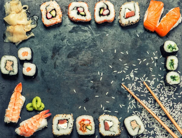 アジアの日本食の背景 — ストック写真