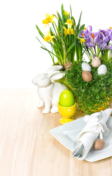 Apparecchiatura tavola Pasqua — Foto Stock