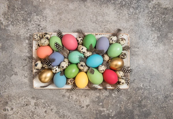 Färgglad påsk ägg dekoration — Stockfoto