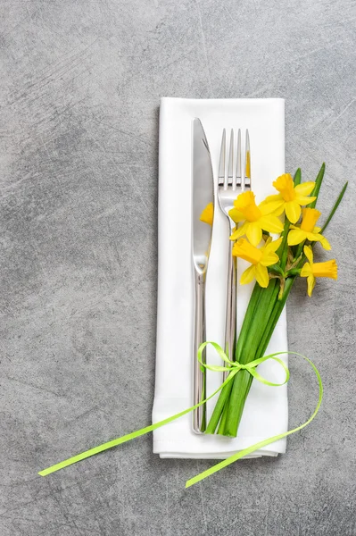 Fork, knife and napkin — Stock Photo, Image
