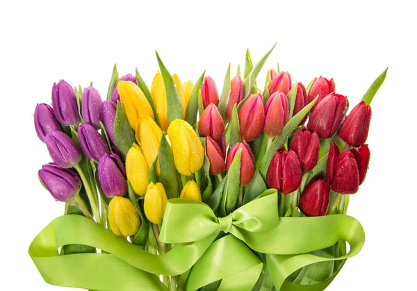 Boeket verse lente tulpen — Stockfoto