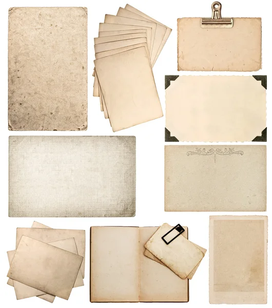 Набор старых листов бумаги — стоковое фото