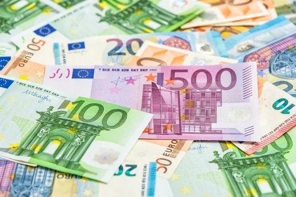 Euro Banknotları Arkaplanı — Stok fotoğraf