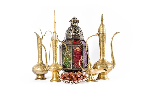 Oriental vacances décoration lanterne pots plats . — Photo