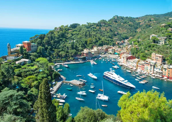 Portofino dorp Ligurië Italië Middellandse Zee — Stockfoto