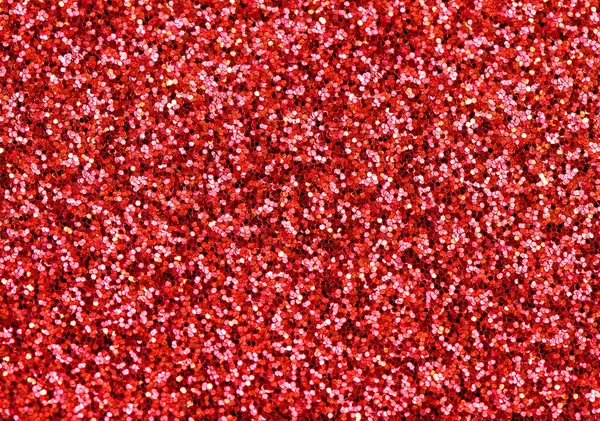 Paillettes Lueur Fond Rouge Festif Brillant Texture Abstraite — Photo