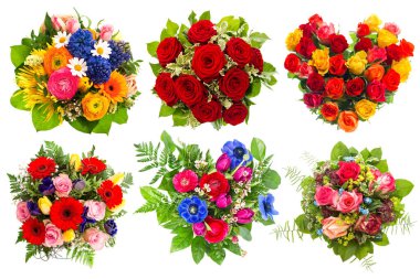 Flowers bouquet for Birthday, Wedding, Mothers Day, Easter, Anniversary clipart