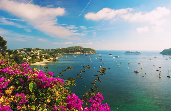 Franse Rivièra Uitzicht Villefranche Sur Mer Bij Nice Monaco Landschap — Stockfoto