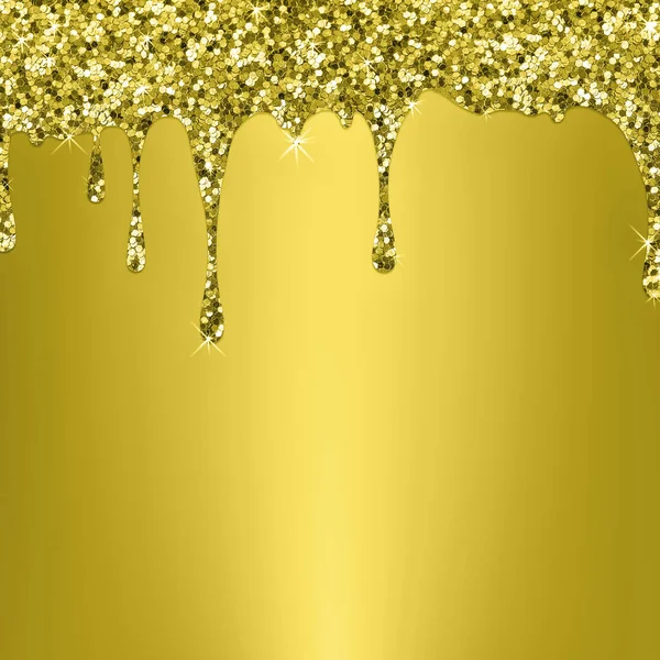Fundo Ouro Amarelo Brilhante Dripando Textura Glitter Papel Digital — Fotografia de Stock