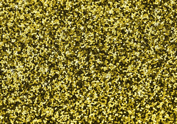 Glänzend Gelbgoldener Hintergrund Funkelndes Glitzerpapier Abstrakte Textur — Stockfoto