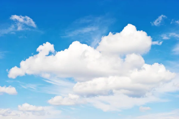 Blauwe Lucht Met Witte Wolken Natuur Landschap Achtergrond — Stockfoto