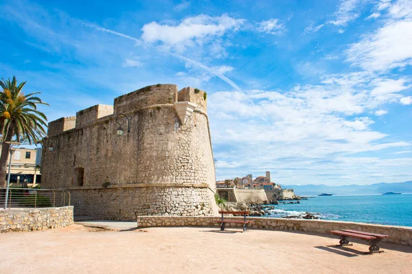 Famous Village Antibes Nice French Riviera Mediterranean Sea Landscape Historic — 스톡 사진