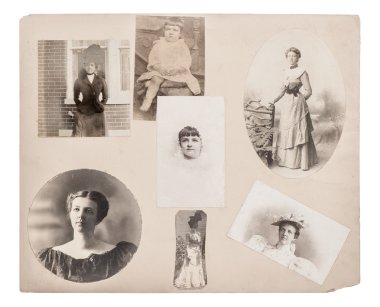 genç kadın, kız, Bebek Vintage portresi. büyürken