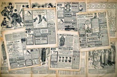 antika reklam gazete sayfaları