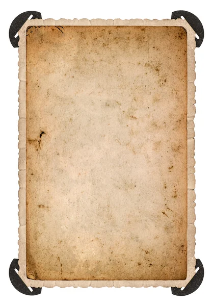 Παλιά φωτογραφία κάρτα με γωνία. κορνίζα. ηλικίας χαρτί — Φωτογραφία Αρχείου
