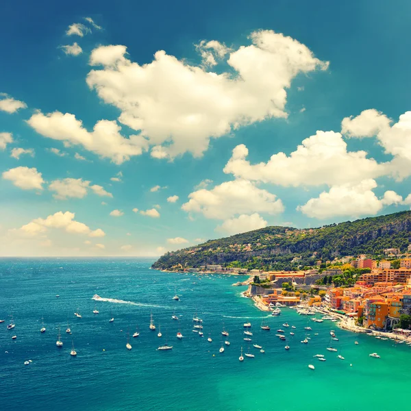 Vista de Villefranche by Nice, French riviera — Fotografia de Stock