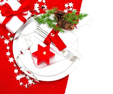neşeli Noel masa yer dekorasyon
