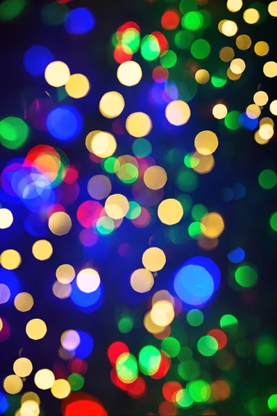 Lumières déconcentrées de décorations de Noël. abstrait dos brillant — Photo