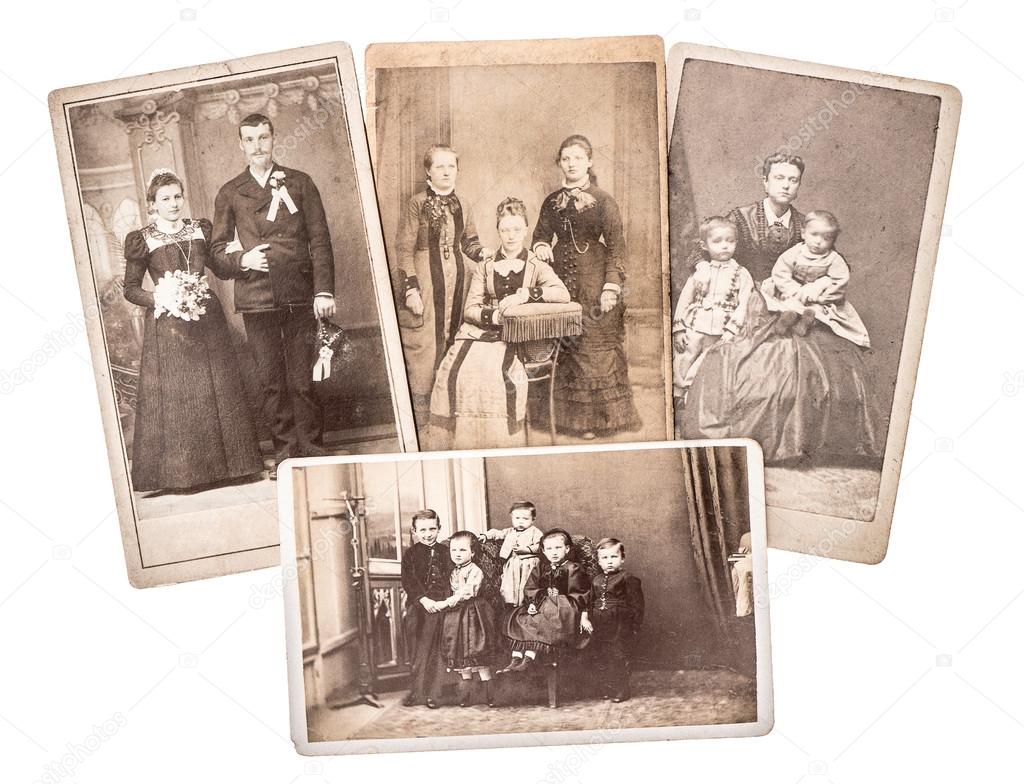 Vintage family and wedding photos circa 1880-1900
