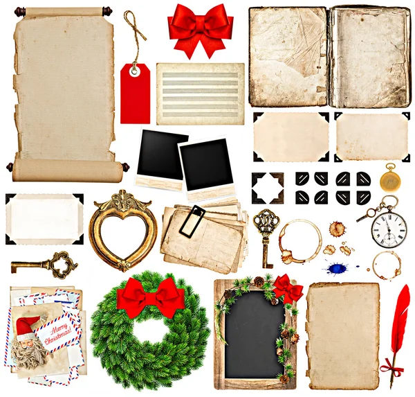 Scrapbook elementos para las fiestas de Navidad saludos — Foto de Stock