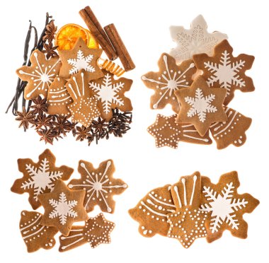 gingerbread çerezleri ve baharat. Noel Gıda katkı maddeleri