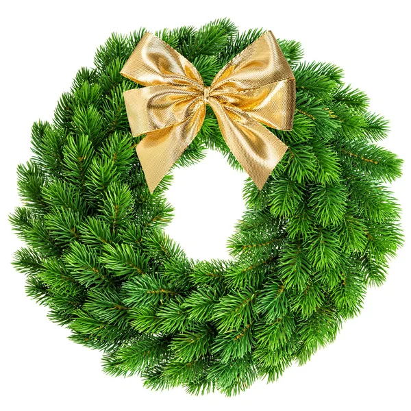 Christmas wreath with bow — Stock Photo, Image