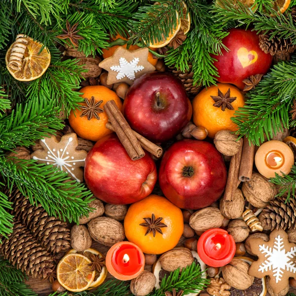 Christmas food background. — Stock Photo, Image