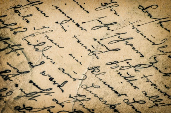 Antiguo texto manuscrito . — Foto de Stock