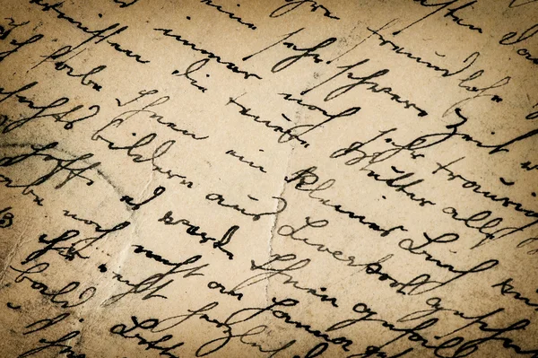 Old handwritten text. — Stock Photo, Image