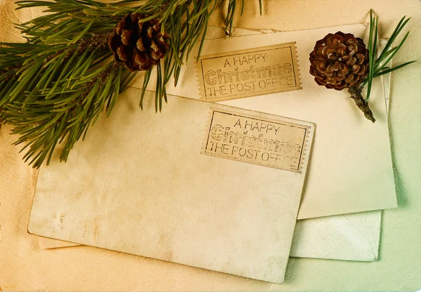 Postal de Navidad vintage — Foto de Stock