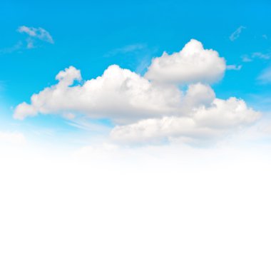 Pefect bulutlu mavi gökyüzü arka plan