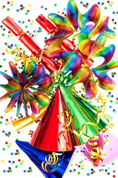 Colorful party and holidays decorations background — Stock Photo, Image