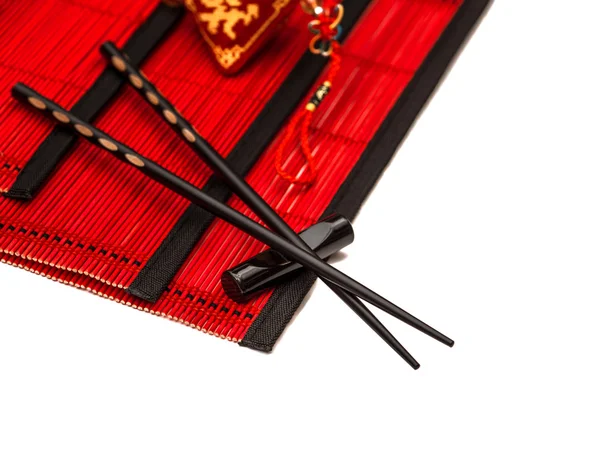 Ασιατικό στυλ πίνακα ρύθμιση με chopsticks — Φωτογραφία Αρχείου