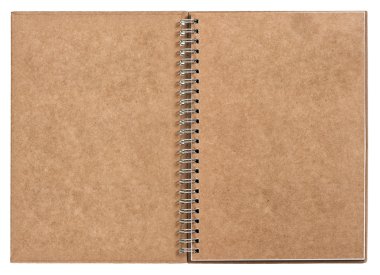 Not defterini telli defter ile açın. geri dönüşümlü Kraft kağıt