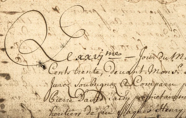 Винтажный почерк с латинским текстом. Фон гранж-бумаги — стоковое фото