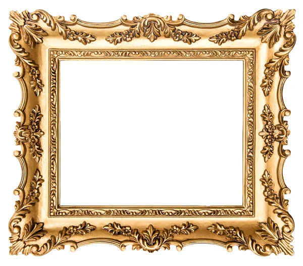 Vintage golden picture frame. Antique style object — Stock Photo, Image