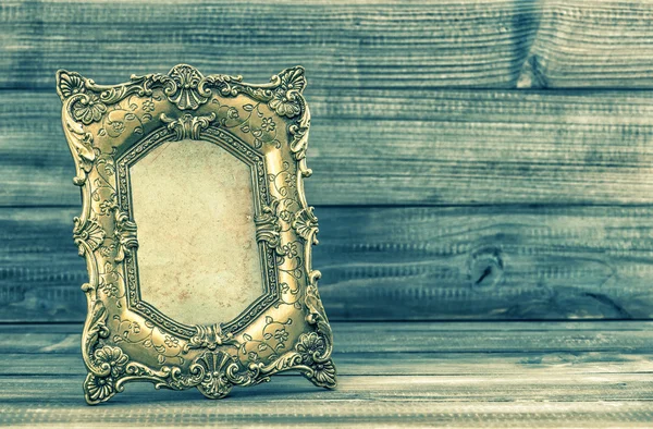 Golden baroque picture frame — Stock Photo, Image