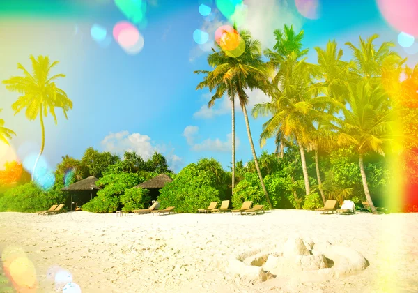 Paradise Island praia de areia . — Fotografia de Stock