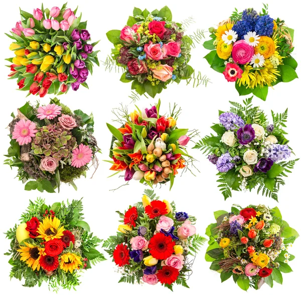 Flowers bouquet for spring and summer holidays. Floral objects — 图库照片