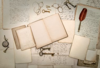 accessori d'epoca e ufficio pedaggi, vecchie lettere e cartoline