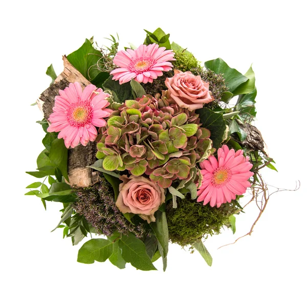 Bouquet of pink flowers roses and daisy — 스톡 사진