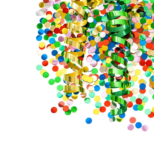 Decoração de festa. Confetti com flâmula brilhante — Fotografia de Stock