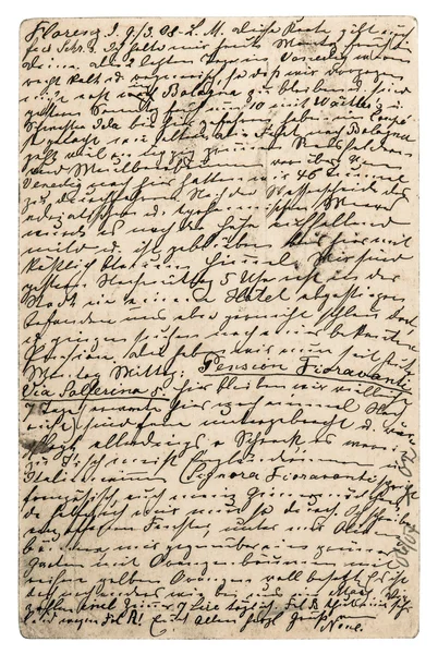 Carta antiga com texto escrito à mão. Fundo de textura Grunge — Fotografia de Stock