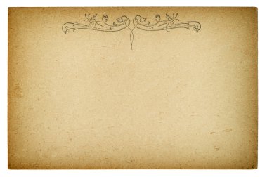Boş kartpostal. Vintage retro tarzı kağıt arka plan