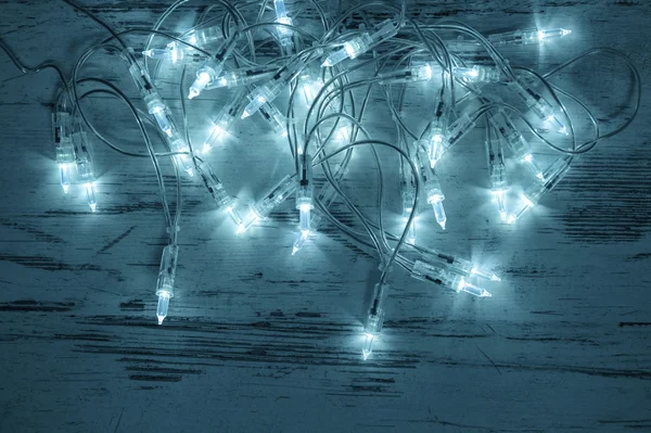 Christmas decoration lights garland — Stock Photo, Image