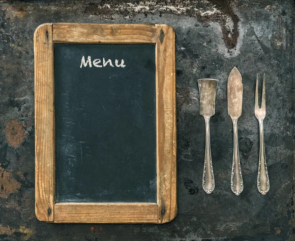 Antique silver cutlery — Stock Photo, Image