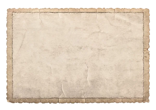 Marco de papel antiguo con bordes tallados para fotos e imágenes —  Fotos de Stock