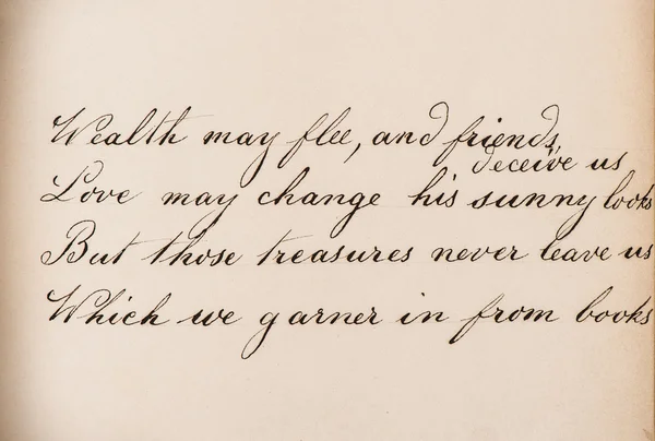 Antiguo texto escrito a mano. Grunge textura de papel vintage —  Fotos de Stock