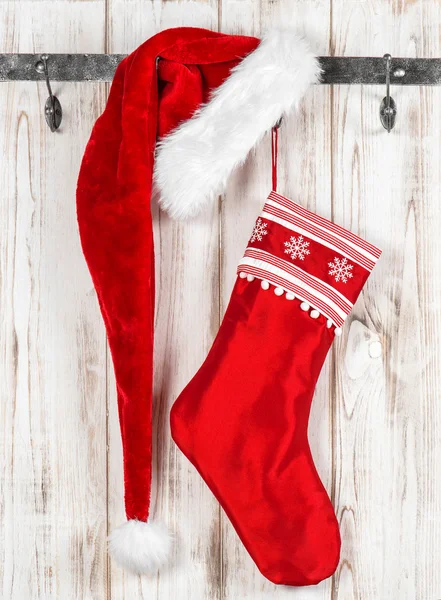 Christmas stocking. Vintage style decoration — Φωτογραφία Αρχείου