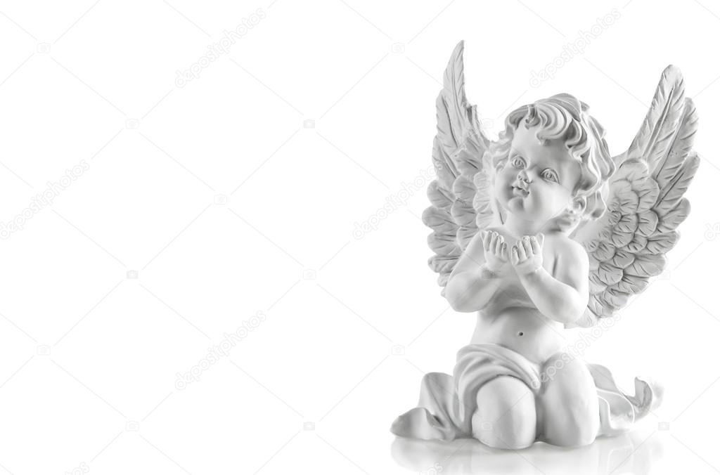 Little white guardian angel. Christmas decoration